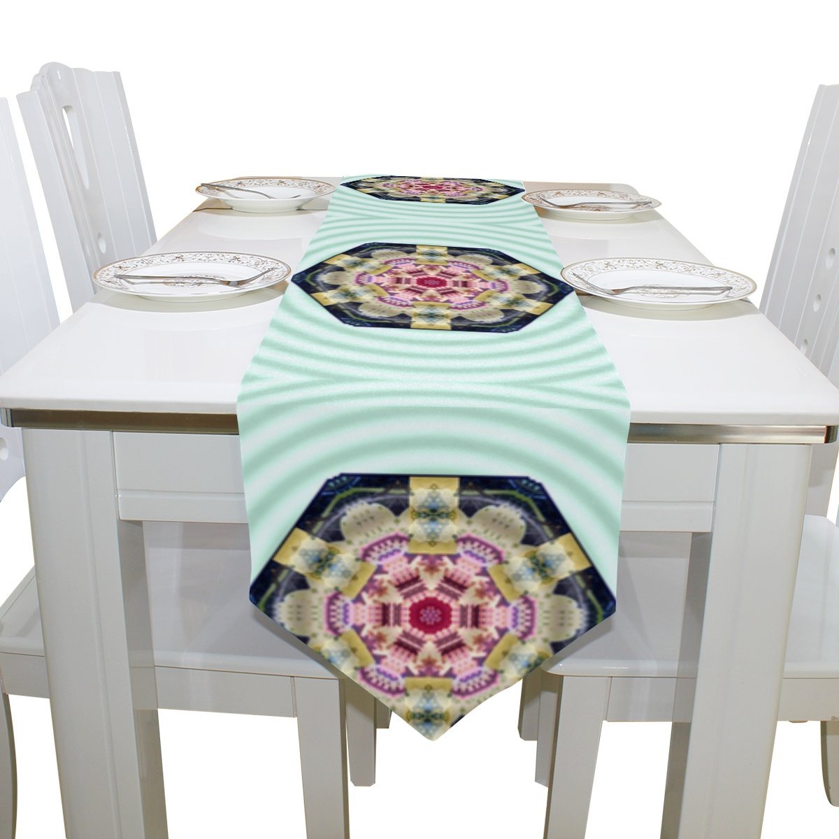 HAIIO Cute Animal Owl Bird Flower Table Runner Heat Resistant for Christmas Holiday Theme Party Dining Room Tabletop Decoration 90 inches Long HAIIO Cute Animal Owl Bird Flower Table Runner Heat Resistant for Christmas Holiday Theme Party Dining Room Tabletop Decoration 90 inches Long